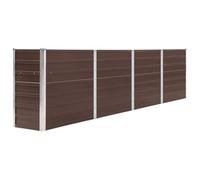 vidaXL Jardinière Pot de Fleurs Bac à Plante Pot de Plante Bac de Fleurs Légumes Herbes Jardin Extérieur 320x40x77 cm Acier Galvanisé Marron