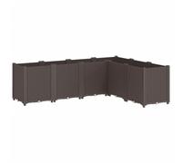 vidaXL Jardinière 160 x 120 x 53 cm polypropylène Marron