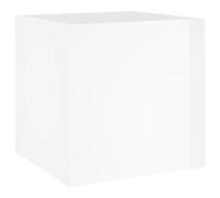 vidaXL Jardinière Pot de Fleurs Décoration de Salle de Séjour Chambre à Coucher Bureau Salon Intérieur Blanc Brillant 40x40x40 cm Bois d'Ingénierie