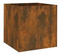 vidaXL Jardinière Pot de Fleurs Décoration Meuble de Salle de Séjour Chambre à Coucher Intérieur Chêne Fumé 40x40x40 cm Bois d'Ingénierie