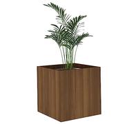 vidaXL Jardinière Pot de Fleurs Décoration Meuble de Salle de Séjour Chambre à Coucher Intérieur Chêne Marron 40x40x40 cm Bois d'Ingénierie