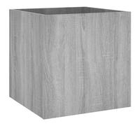 vidaXL Jardinière Pot de Fleurs Décoration Meuble de Salle de Séjour Chambre à Coucher Intérieur Sonoma Gris 40x40x40 cm Bois d'Ingénierie