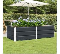 VIDAXL Jardinière rectangulaire anthracite 160 x 80 x 45 cm - acier et plastique