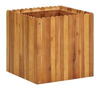 vidaXL Jardinière Rectangulaire Cache-Pot Pot à Fleurs Bac de Plantes Pot à Plante Jardin Balcon Véranda Extérieur 50x50x50 cm Bois Massif d'Acacia