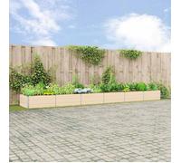 vidaXL Jardinière Ivoire 195 x 100 x 45 cm Acier galvanisé
