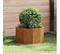 vidaXL Jardinière ronde en acier rouillé 60 x 60 x 35 cm – design moderne