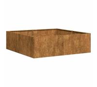 vidaXL Jardinière rouillé 100x100x30 cm Acier Inoxydable, Pot de Fleurs, Support de Plantes, lit surélevé, Support de jardinière, bac à Plantes