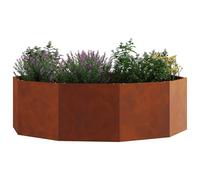 vidaXL Jardinière Rouillé 120 x 120 x 35 cm, Jardins et terrasses, jardinières Modernes en Acier, Pots Ronds, déco de Patio pour Exposer Vos Plantes