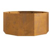 vidaXL Jardinière Rouillé 120 x 120 x 50 cm, Jardins et terrasses, jardinières Modernes en Acier, Pots Ronds, déco de Patio pour Exposer Vos Plantes