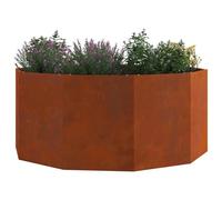 vidaXL Jardinière Rouillé 120 x 120 x 50 cm Acier patiné