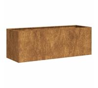 vidaXL Jardinière rouillé 120x40x40 cm Acier Inoxydable, Pot de Fleurs, Support de Plantes, lit surélevé, Support de jardinière, bac à Plantes