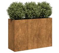 vidaXL Jardinière rouillée 120x40x80 cm – acier inoxydable