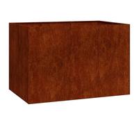 vidaXL Jardinière rouillée 120 x 80 x 80 cm acier inoxydable