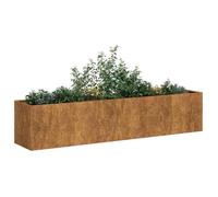 vidaXL Jardinière rouillée 200x40x40 cm en acier inoxydable – bac à plantes 860688