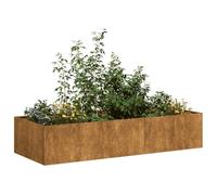 vidaXL Jardinière rouillée 200x80x40 cm acier inoxydable