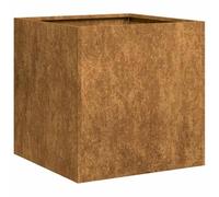 vidaXL Jardinière rouillé 40x40x40 cm Acier Inoxydable, Pot de Fleurs, Support de Plantes, lit surélevé, Support de jardinière, bac à Plantes