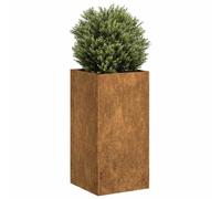 vidaXL Jardinière rouillée 40x40x80 cm Acier inoxydable - Support de plantes