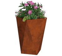vidaXL Jardinière Rouillé 50 x 50 x 75 cm, Jardin et terrasse, bac à Fleurs en Acier Robuste, boîte rectangulaire pour déco de Patio
