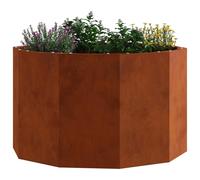 vidaXL Jardinière Rouillé 60 x 60 x 35 cm, Jardins et terrasses, jardinières Modernes en Acier, Pots Ronds, déco de Patio pour Exposer Vos Plantes