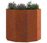 vidaXL Jardinière Rouillé 60 x 60 x 50 cm, Jardins et terrasses, jardinières Modernes en Acier, Pots Ronds, déco de Patio pour Exposer Vos Plantes
