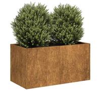 vidaXL Jardinière rouillée 80x40x40 cm acier inoxydable, pot de fleurs