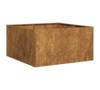 Jardinière rouillé 80x80x40 cm acier inoxydable