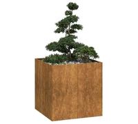 vidaXL Jardinière rouillée 80x80x80 cm Acier inoxydable