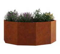 vidaXL Jardinière Rouillé 90 x 90 x 35 cm, Jardins et terrasses, jardinières Modernes en Acier, Pots Ronds, déco de Patio pour Exposer Vos Plantes