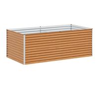 vidaXL Jardinière surélevée 195 x 100 x 68 cm Acier galvanisé, Jardin et Terrasse, Bac à Plantes Métallique, Lit Élevé Extérieur, Solutions pour Espaces Urbains, Design Durable