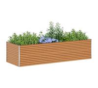 vidaXL Jardinière surélevée 290 x 100 x 68 cm Acier galvanisé, Jardin et Terrasse, Bac à Plantes Métallique, Lit Élevé Extérieur, Solutions pour Espaces Urbains, Design Durable