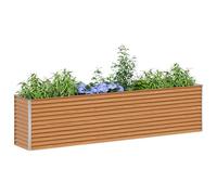vidaXL Jardinière surélevée 290 x 50 x 68 cm Acier galvanisé, Jardin et Terrasse, Bac à Plantes Métallique, Lit Élevé Extérieur, Solutions pour Espaces Urbains, Design Durable