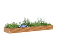 vidaXL Jardinière surélevée 390 x 100 x 36 cm Acier galvanisé, Jardin et Terrasse, Bac à Plantes Métallique, Lit Élevé Extérieur, Solutions pour Espaces Urbains, Design Durable