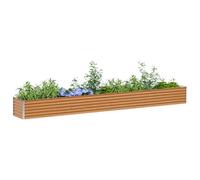 vidaXL Jardinière surélevée 390 x 50 x 36 cm Acier galvanisé, Jardin et Terrasse, Bac à Plantes Métallique, Lit Élevé Extérieur, Solutions pour Espaces Urbains, Design Durable