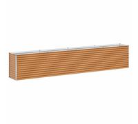 vidaXL Jardinière surélevée 390 x 50 x 68 cm Acier galvanisé, Jardin et Terrasse, Bac à Plantes Métallique, Lit Élevé Extérieur, Solutions pour Espaces Urbains, Design Durable