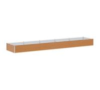 vidaXL Jardinière surélevée 485 x 100 x 36 cm Acier galvanisé, Jardin et Terrasse, Bac à Plantes Métallique, Lit Élevé Extérieur, Solutions pour Espaces Urbains, Design Durable