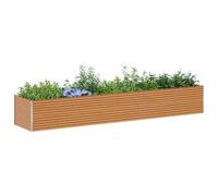 vidaXL Jardinière surélevée 485 x 100 x 68 cm Acier galvanisé, Jardin et Terrasse, Bac à Plantes Métallique, Lit Élevé Extérieur, Solutions pour Espaces Urbains, Design Durable