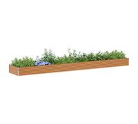 vidaXL Jardinière surélevée 582 x 100 x 36 cm Acier galvanisé, Jardin et Terrasse, Bac à Plantes Métallique, Lit Élevé Extérieur, Solutions pour Espaces Urbains, Design Durable