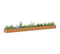 vidaXL Jardinière surélevée 582 x 50 x 36 cm Acier galvanisé, Jardin et Terrasse, Bac à Plantes Métallique, Lit Élevé Extérieur, Solutions pour Espaces Urbains, Design Durable