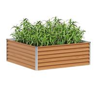 Vidaxl Jardinière Surélevée 98 X 100 X 36 Cm Acier Galvanisé