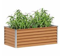 vidaXL Jardinière surélevée 98 x 50 x 36 cm Acier galvanisé, Jardin et Terrasse, Bac à Plantes Métallique, Lit Élevé Extérieur, Solutions pour Espaces Urbains, Design Durable