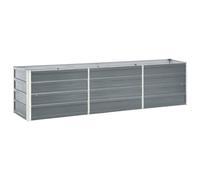 vidaXL Lit surélevé de jardin Acier galvanisé 240x40x45 cm Gris