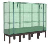 vidaXL Jardinière surélevée avec Housse Aspect rotin 160x40x140 cm