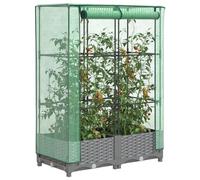 Vidaxl Jardinière Surélevée Avec Housse Aspect Rotin 80x40x123 Cm