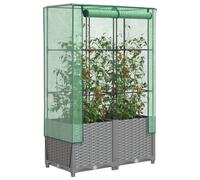 Vidaxl Jardinière Surélevée Avec Housse Aspect Rotin 80x40x138 Cm