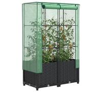 Vidaxl Jardinière Surélevée Avec Housse Aspect Rotin 80x40x138 Cm