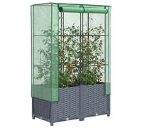 Vidaxl Jardinière Surélevée Avec Housse Aspect Rotin 80x40x138 Cm