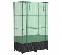 vidaXL Jardinière surélevée avec housse aspect rotin 80x40x138 cm