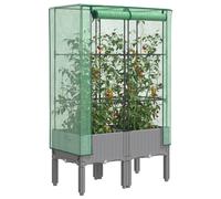 Vidaxl Jardinière Surélevée Avec Housse Aspect Rotin 80x40x140 Cm
