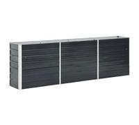 vidaXL Jardinière surélevée en acier galvanisé 240 x 40 x 77 cm Anthracite