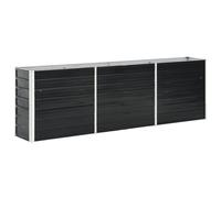 vidaXL Jardinière surélevée en Acier galvanisé 240 x 40 x 77 cm Anthracite